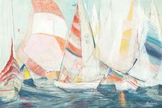 Rounding the Mark Canvas Art - Marlene Lawrence (12 x 18)