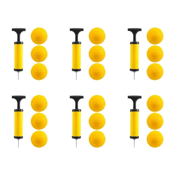 Roundnet Game Ball Replaceable Competitive Balls Mini Volleyball 18-Pack with Pump,18 x ball 6 x Pump