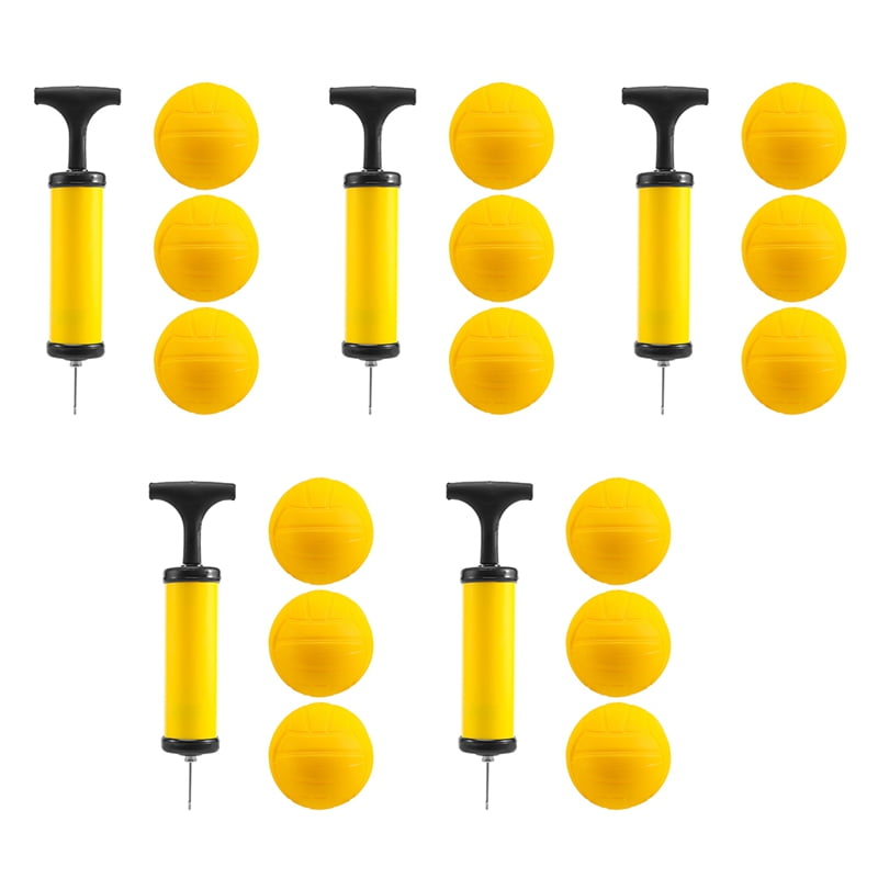 Roundnet Game Replaceable Competitive Balls Mini Volleyball 15-Pack with Pump