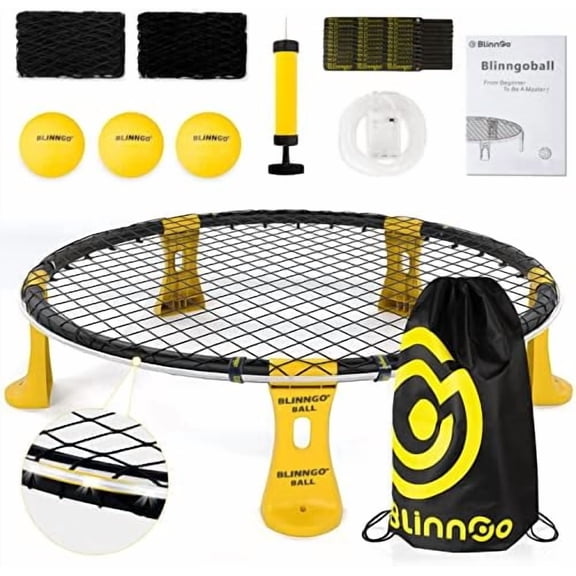 Roundnet Game Set with 3 Balls and Strip Light (ONLY for Pro Kit) - Roundnet Game for Outdoor Indoor Lawn Beach Backyard and Park$$Sport & Recreation Other
