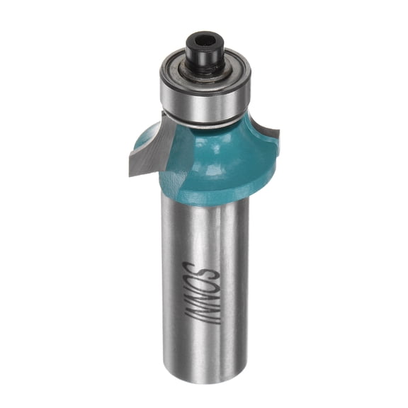 Roundover Router Bit 1/2 Shank 3/16" Radius Carbide Tipped with Bearing Cyan