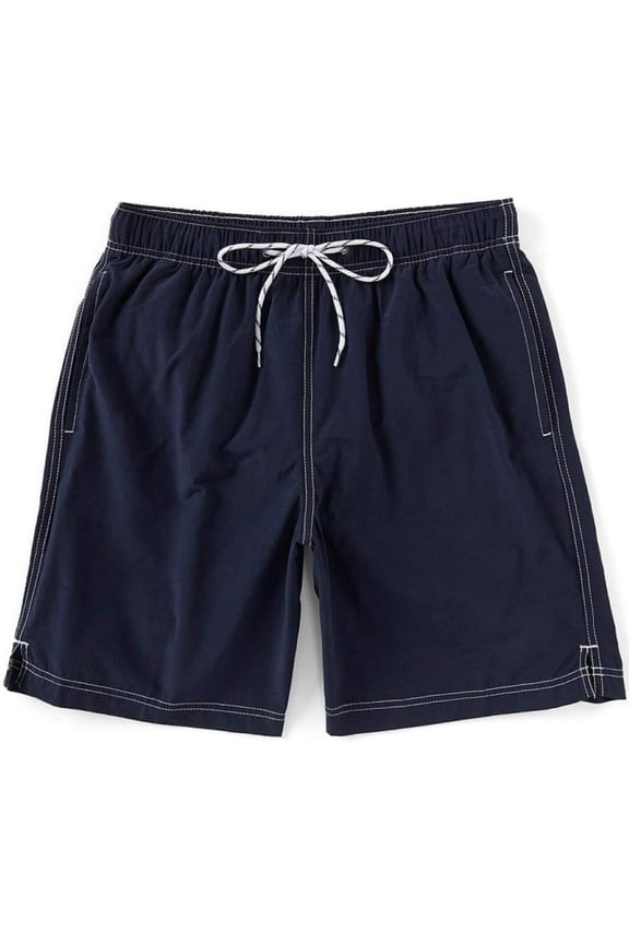 Men's Big & Tall Quick Dry Swim Trunks with Mesh Lining (US, Alpha, XX-Large, Big, Regular, Dark Navy)