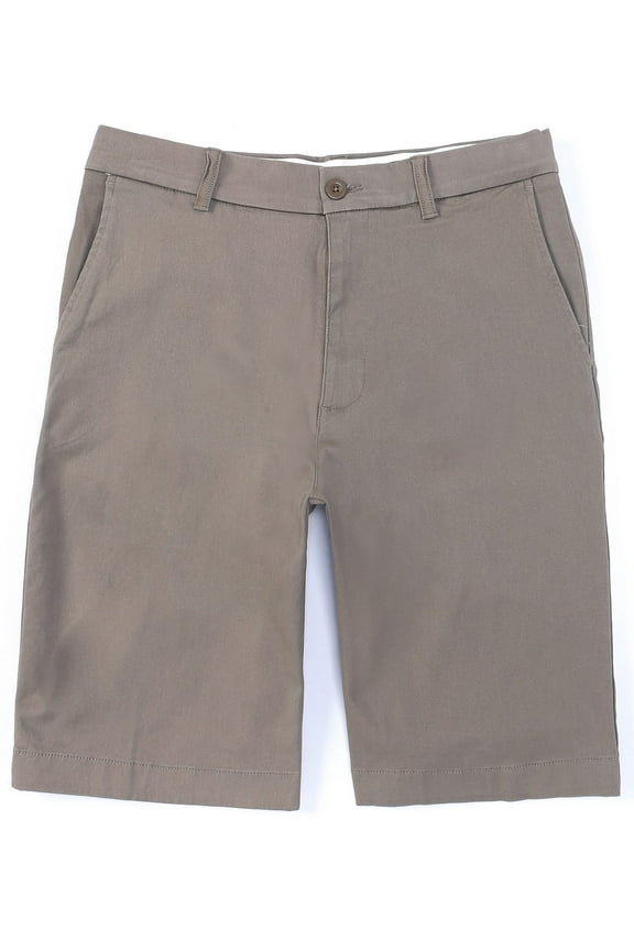 Men's Stretch Waistband Comfort Core Washed Chino Shorts, 9" or 13" Inseam (Walnut 230, 44W x 13L)