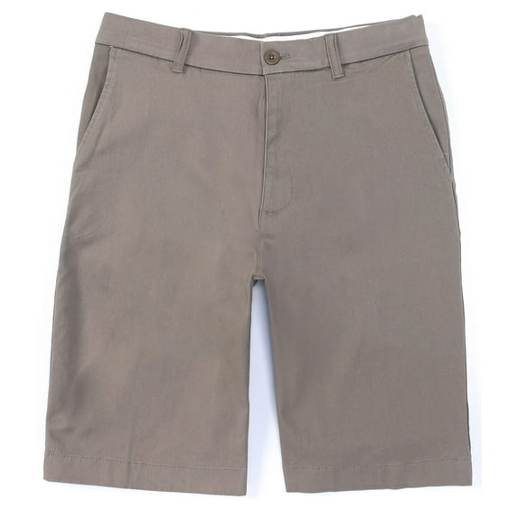 Roundtree & Yorke Men's Stretch Waistband Comfort Core Washed Chino Shorts, 9" or 13" Inseam (Walnut 230, 50 x 9 Big)