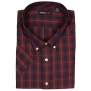 Roundtree & Yorke TravelSMART Mens Short Sleeve Button-Down Shirt Non-Iron Regular Sizes Small, Cinnamon 551