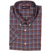 Roundtree & Yorke TravelSMART Mens Short Sleeve Button-Down Shirt Non-Iron Regular Sizes Small, Rich Blue 540