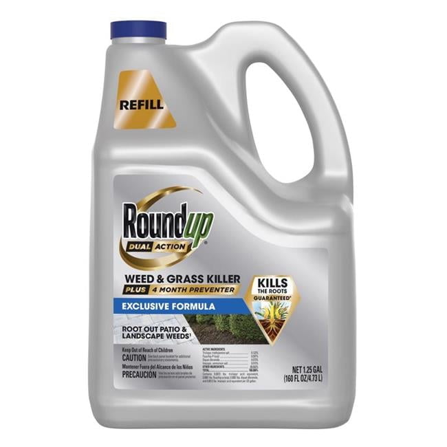 Roundup  1.25 gal Dual Action Weed & Grass Killer RTU Liquid - Pack of 4