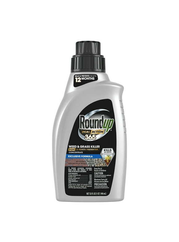 Roundup Dual Action 365 Weed & Grass Killer Plus 12 Month Preventer Concentrate, 32 fl. oz.