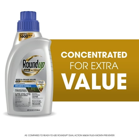 Roundup Weed & Grass Killer – 32oz Dual Action with 4-Month Control