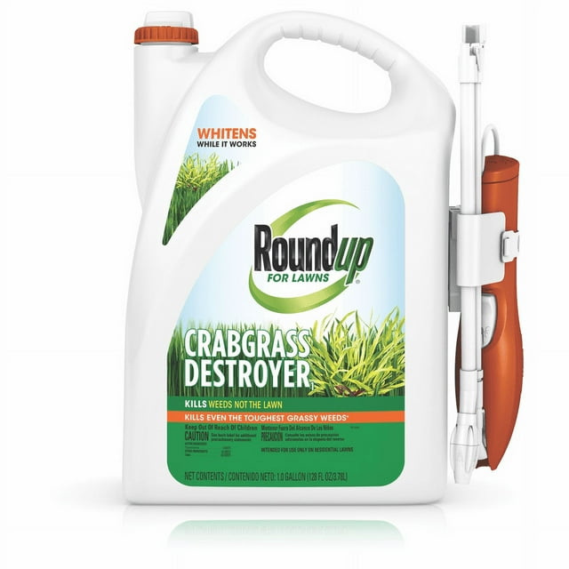 Roundup For Lawns Crabgrass Destroyer₁ Ready-to-Use with Extend Wand, Grassy Weed Killer, 1 gal.