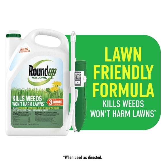 Roundup For Lawns₁ Ready-to-Use with Extend Wand, Tough Weed Killer for Use on Northern Grasses, 1 gal.