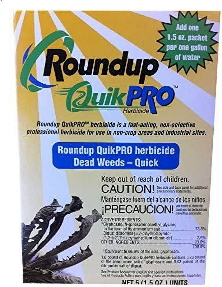 Roundup Quikpro Professional Lawn & Brush Weed Killer Herbicide, 73.3