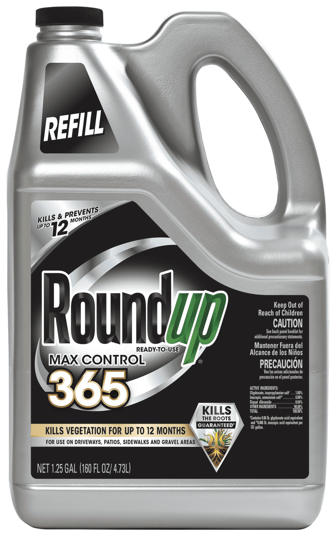 Roundup Ready-to-Use Max Control 365 Refill Weed & Grass Killer, 1.25 gal., Visible Results in 12 Hours