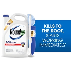 Roundup Weed & Grass Killer with Sure Shot Wand, Use In Flower Beds and More, 1 gal.