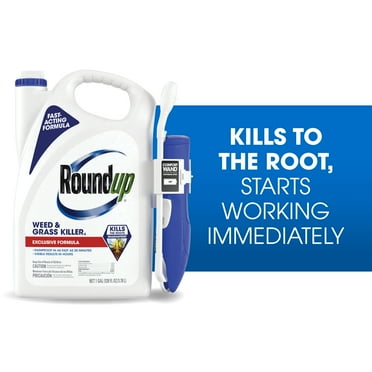 Roundup Weed and Grass Killer4 with Comfort Wand, For Flower Beds and Trees, 1 gal.