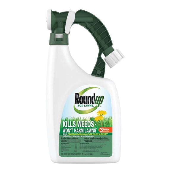 Roundup for Lawns Ready-to-Spray, Tough Weed Killer for Use on Northern Grasses, 32 fl. oz.