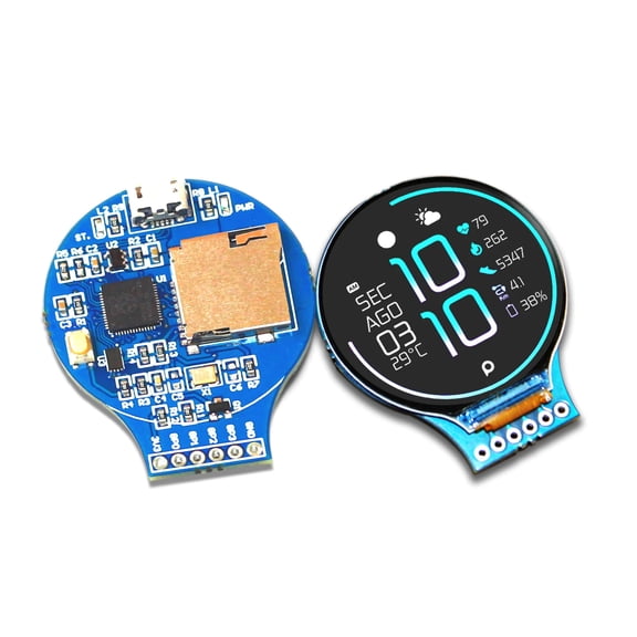 Roundy - Round LCD Board based on RP2040/ESP-12E