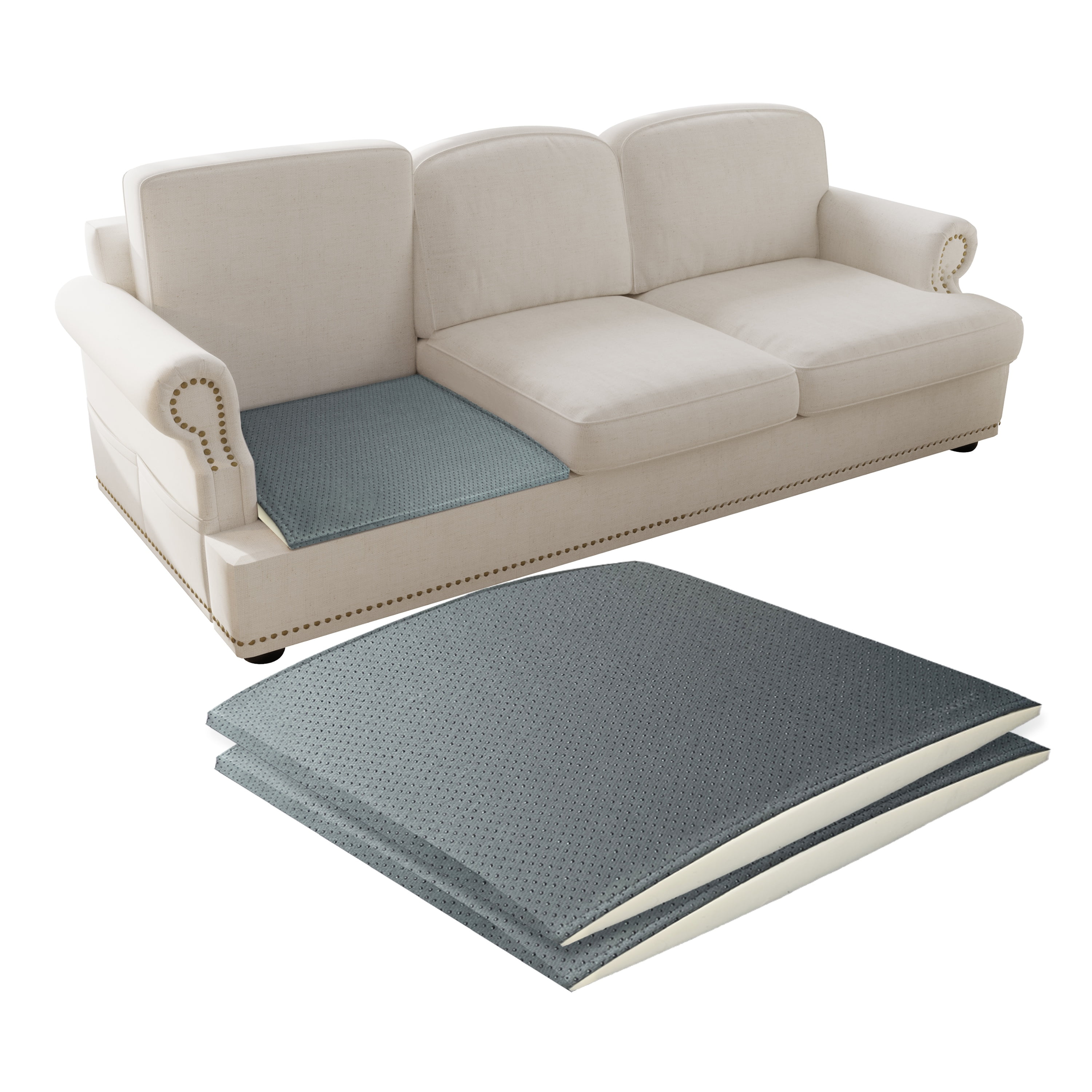 Rounuo Couch Cushion Support for Sagging Seat Arched Furniture Seat Under Cushion Sag Repair with High Density Foam Non Slip for Living Room Sofa