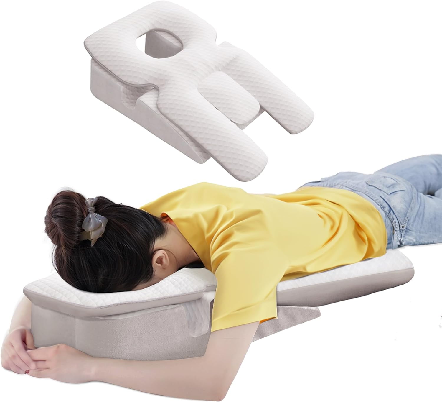 Deluxe comfort mj1430 face down pillow stomach sleeper discount