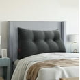 thumbnail image 1 of Rounuo Headboard Pillow Wedge King Size Large Bolster Pillow for Bed Triangle Reading Pillow Back Support Pillow for Sitting Up in Bed XXL Couch Daybed Bed Rest Backrest Cushion Linen Anthracite, 1 of 6