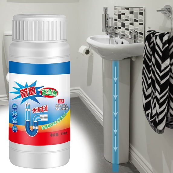 Rourlinge 1 Packs Enzymatic Pipe Cleaner - Bio-Active Drain Maintenance for Hair, Grease & Food Waste, Septic Tank Safe, Monthly Preventive Treatment, Eco-Friendly Formula