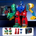 thumbnail image 1 of Rourlinge 6 in 1 Transforming Robot Toy Dinosaur Construction Vehicle Set Convertible Cars Assembly Kit for Action Figure Play Gift, 1 of 6