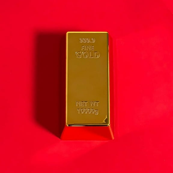 Rourlinge Creative Push Red Envelope Box, Golden Brick Design Money Gift Holder for Wedding, Birthday, Chinese New Year, Festive Celebration Present with Good Luck Fortune Blessings