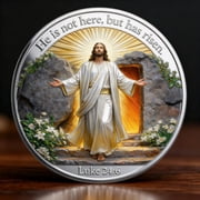 Rourlinge Easter Commemorative Coin, Exquisite Holiday Collectible Keepsake, Religious & Festive Symbol Challenge Coin for Gifts & Decor