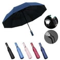 thumbnail image 1 of Rourlinge Fully Automatic Rotatable LED Flashlight Umbrella, 10-Rib Windproof Umbrella with 360° All-Round Protection, Auto Open Close Inverted Umbrella for Outdoor Travel Rainy Nights, 1 of 4