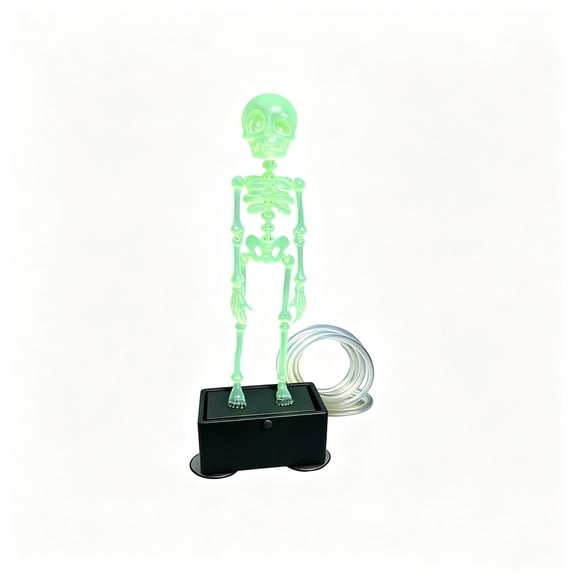 Rourlinge Halloween Dancing Skeleton Aquarium Ornament, Air‑Driven Bubbler Fish Tank Decor,Oxygen‑Generating Landscape Accessory for Tank, Festive Holiday Gift for Fish‑Keeping Enthusiasts
