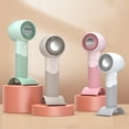 thumbnail image 1 of Rourlinge Handheld Turbo Fan USB Rechargeable Portable Mini Fan 500mAh Battery 3 Speeds Brushed Motor Quiet Desk Fan for Office Outdoor Travel, 1 of 7