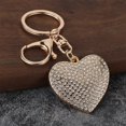 thumbnail image 1 of Rourlinge Heart Shaped Rhinestone Keychain Sparkling Metal Pendant Gift for Her Women Girlfriend Wife Valentines Day Anniversary Birthday Present Jewelry Accessory, 1 of 7