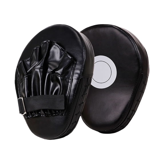 Rourlinge Professional Boxing Pads Leather Punching Mitts for Training Muay Thai Karate Taekwondo Kickboxing with Thickened Foam & Adjustable Strap