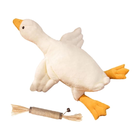 Rourlinge Realistic Squeaky Duck Dog Toy Interactive Chew Toy for Indoor Play Puppies Senior Dogs Soft Plush Pet Toys for Large Medium Dogs
