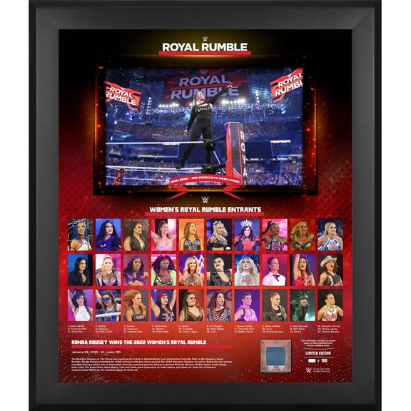 Rousey, Ronda Fr (2022 Royal Rumble) 20x24 W/canv Le100 #2-