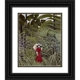 thumbnail image 1 of Rousseau, Henri 20x24 Black Ornate Wood Framed with Double Matting Museum Art Print Titled - Woman with an Umbrella in an Exotic Forest, 1 of 4