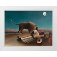 thumbnail image 1 of Rousseau, Henri  24x19 White Modern Wood Framed Museum Art Print Titled - La Bohemienne endormie, 1 of 4