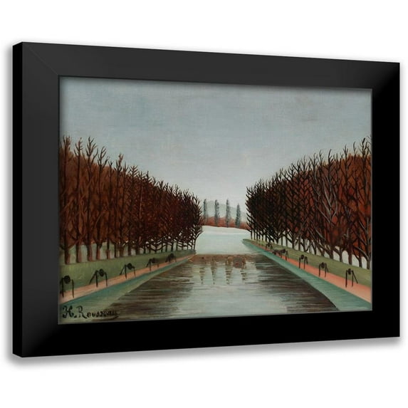 Rousseau, Henri 24x20 Black Modern Framed Museum Art Print Titled - Le canal 1905