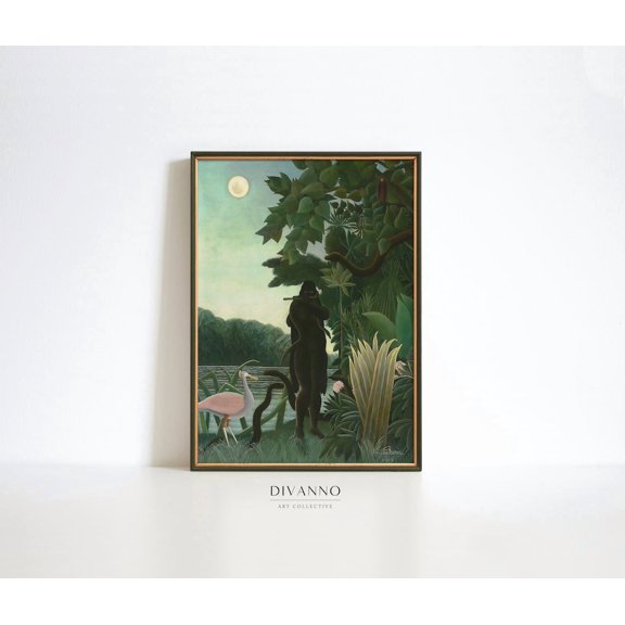 Rousseau Snake Charmer Jungle Poster, Unframed Size 8x12