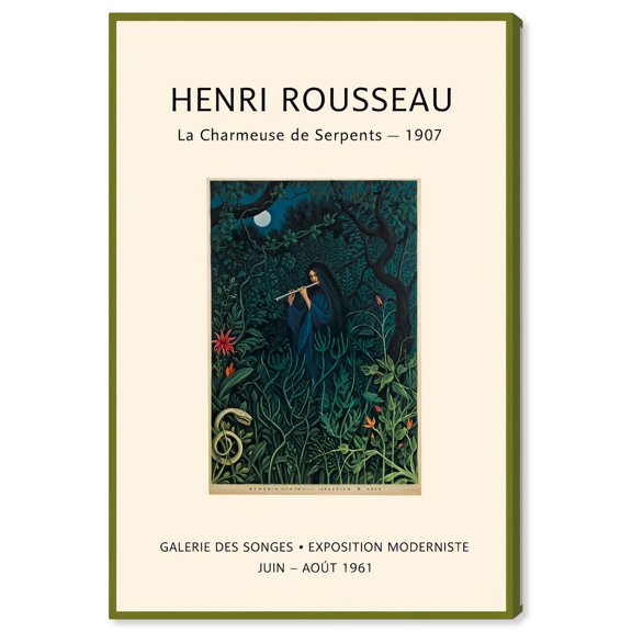 Rousseau's Jungle Dream Canvas Vintage Art Poster by Art Remedy, Gallery Wrapped, 30 x 45