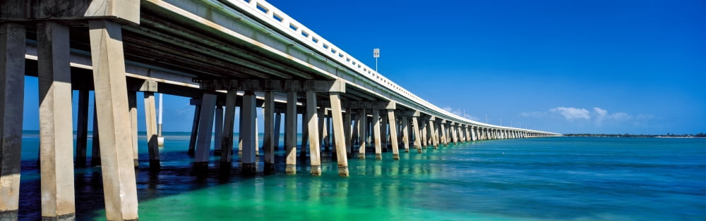 Route 1 Overseas Highway Bahia Honda Rail Bridge Florida Keys Florida USA Canvas Art - Panoramic Images (12 x 36)