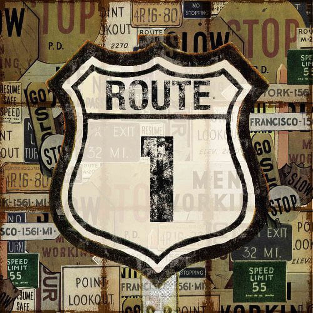 "Route 1" Painting Print on Canvas
