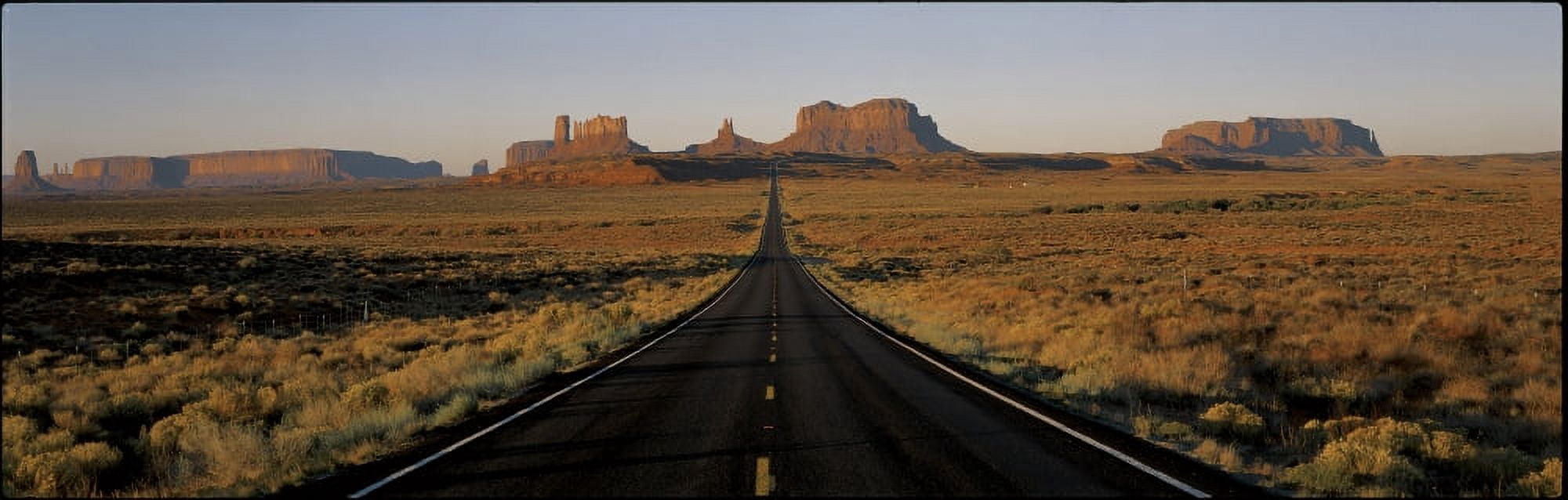 Route 163 Monument Valley UT Canvas Art - Panoramic Images (27 x 9)