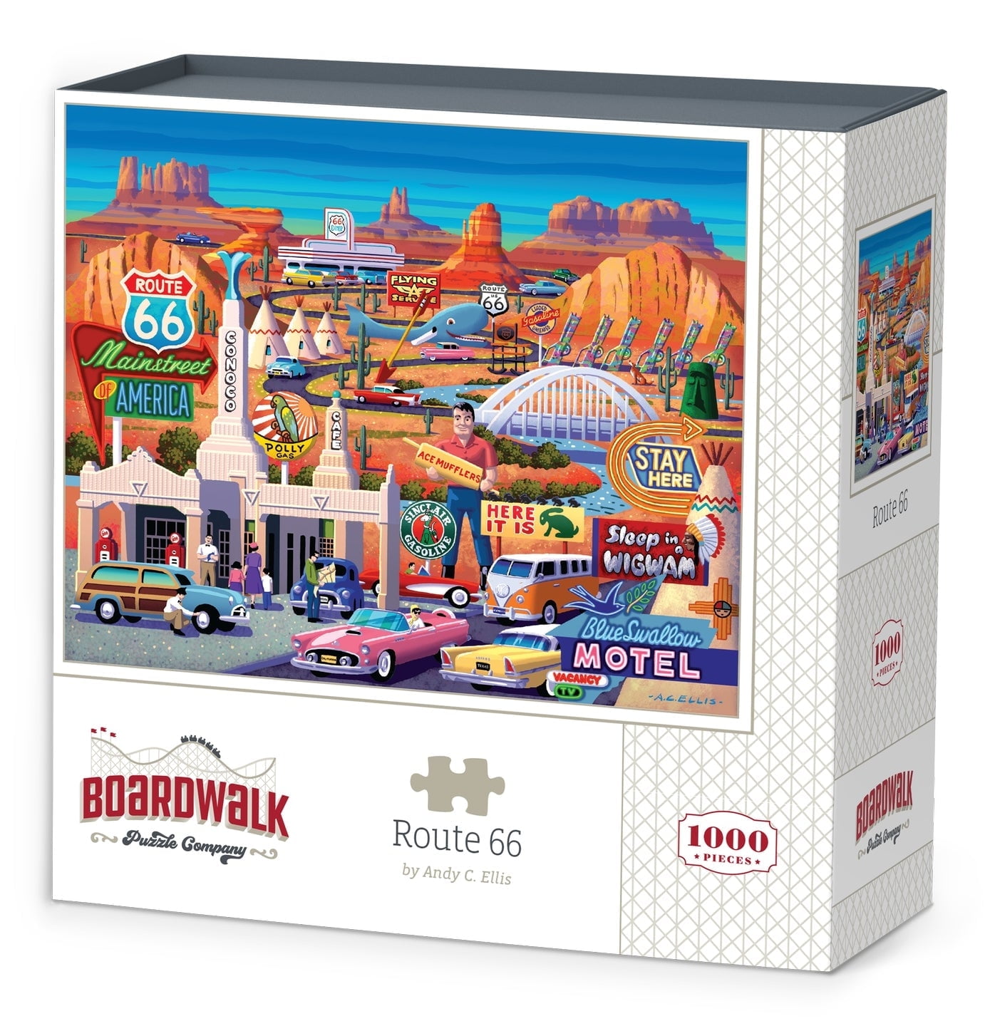 激レア！缶入り ROUTE 66 US 1000ピース ジグソーパズル Amazon.com: Route 66 1000 Piece Puzzle : Toys & Games