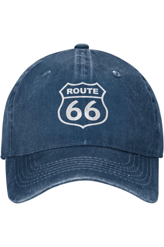 Route 66 Baseball Cap Classic Adjustable Plain Hat for Men Women Unisex