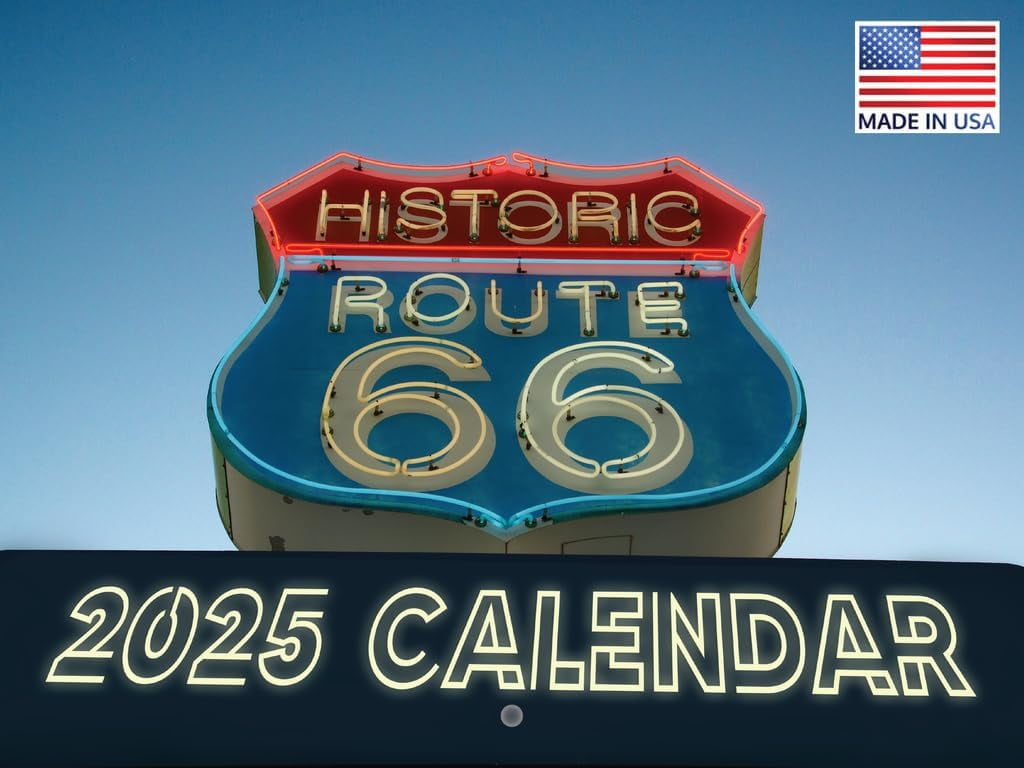 Route 66 Calendar 2025 RT 66 Monthly Wall Calender 12 Month