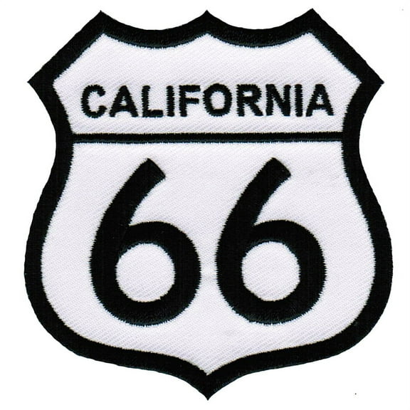 Route 66 California Road Sign Embroidered Iron-On Patch