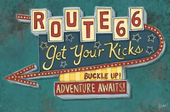 Route 66 Canvas Art - Jacqueline Decker (24 x 36)