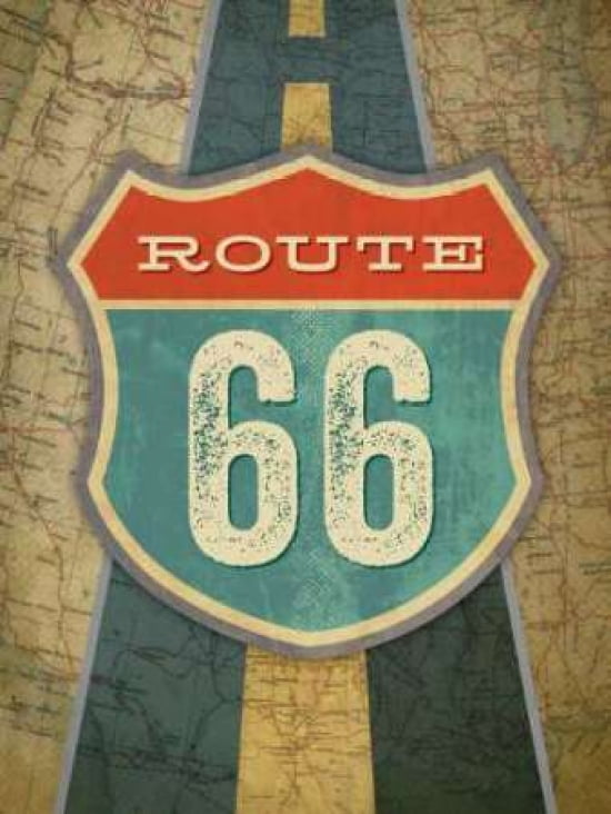 Route 66 Canvas Art - Renee Pulve (22 x 28)