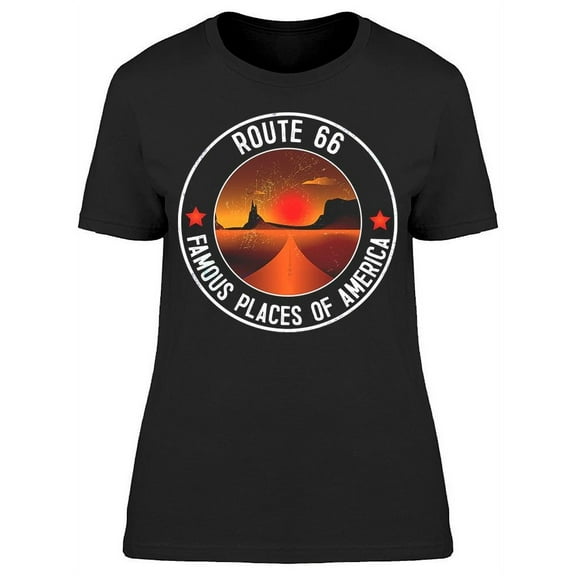 Route 66 Grand Canyon Desert Art T-Shirt Women -Image by Shutterstock, Female Small